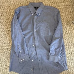 Men's Stafford Oxford blue dress shirt